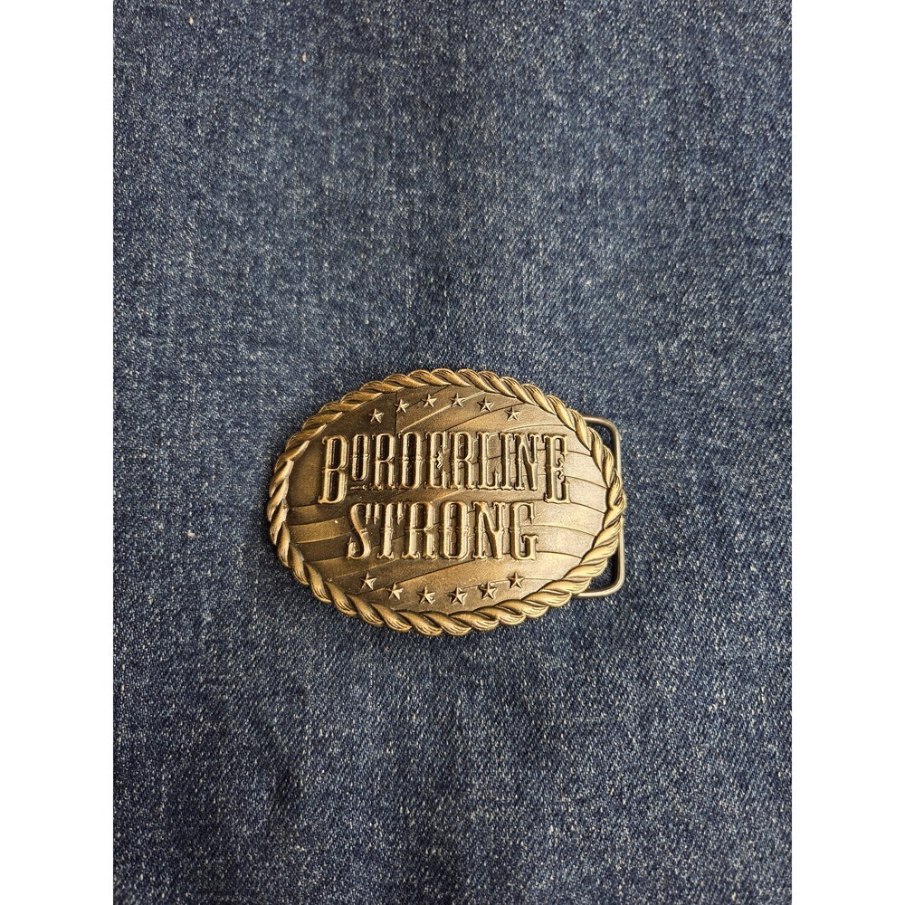 Vintage Borderline Strong Moorpark Metals First Responder Belt Buckle